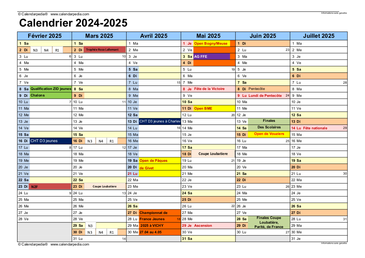 Calendrier 2024 2025 p2